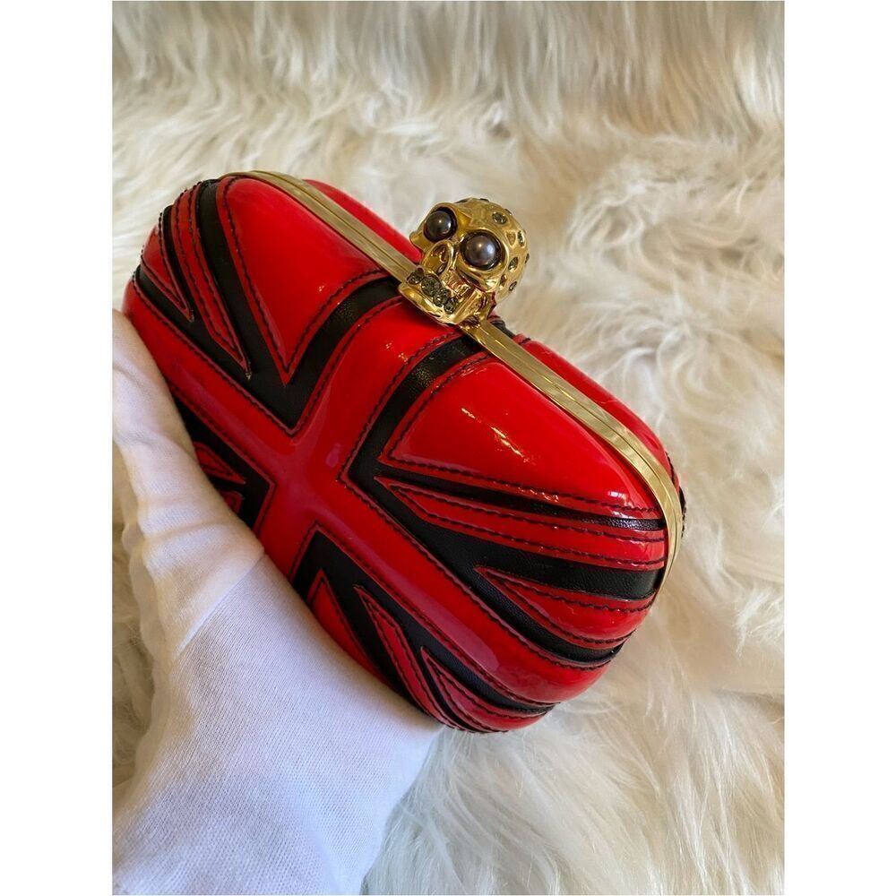 🛍️ ALEXANDER MCQUEEN Limited Edition Britannia England Patent Leather Clutch